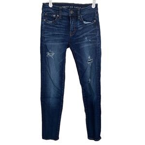 American Eagle Super Stretch Distressed Jeggings Sz 0 Short